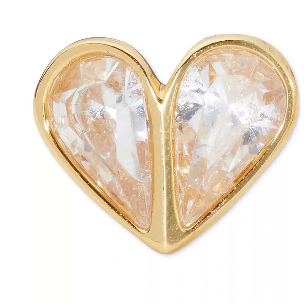 ♠️ kate spade ♠️ Rock Solid Crystal Heart Stud Earrings